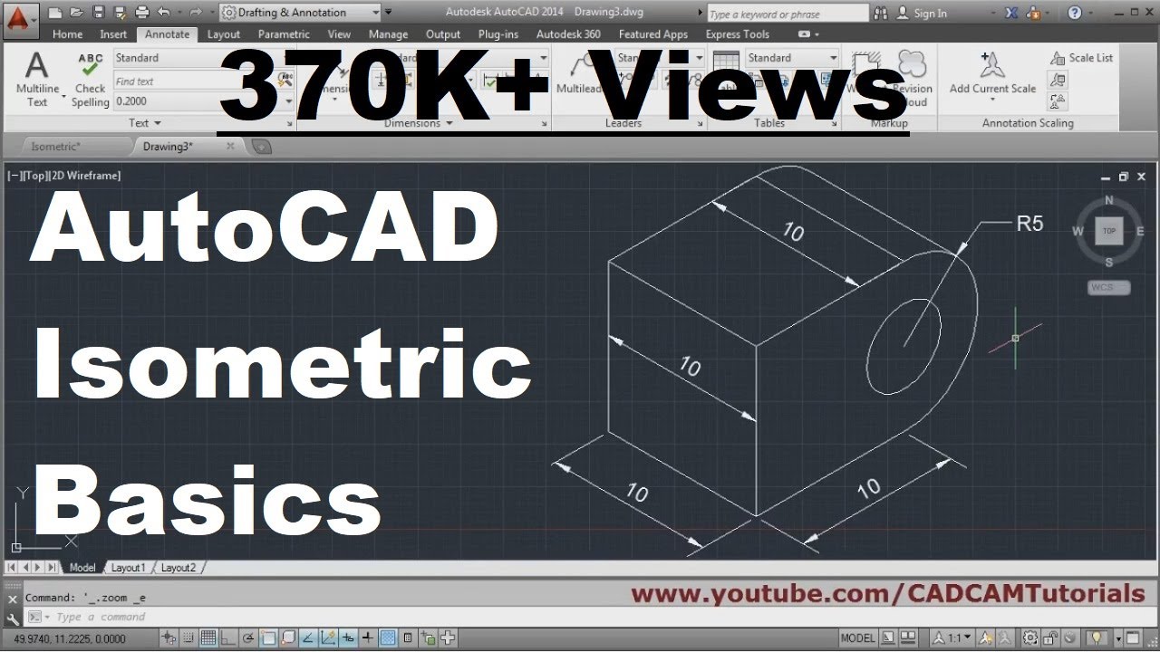 Autocad Isometric Drawing Basics Youtube Autocad Isometric Drawing Basics Youtube