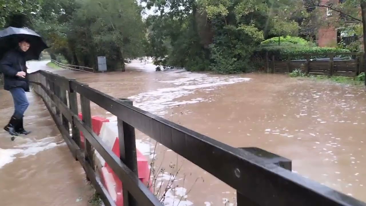 Storm Babet Battering UK!!!! Rufford Ford Severely Flooded. The Weir ...