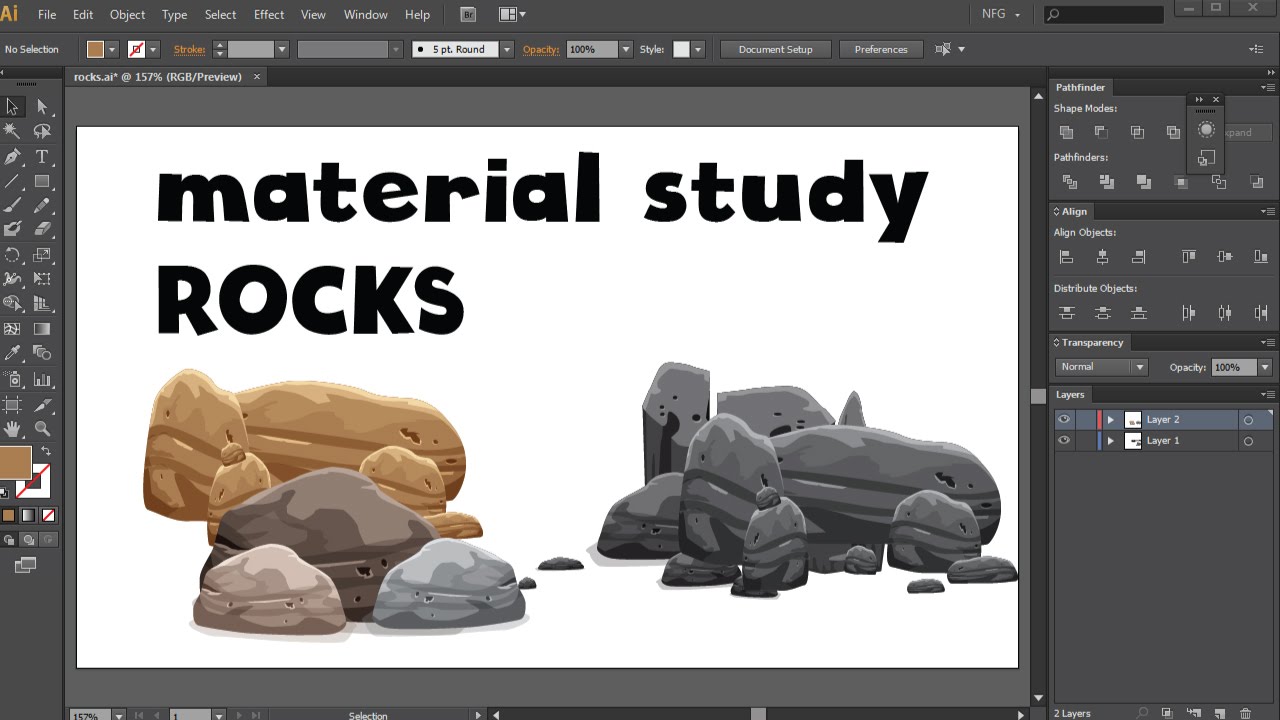 How To Draw Rocks In Adobe Illustrator