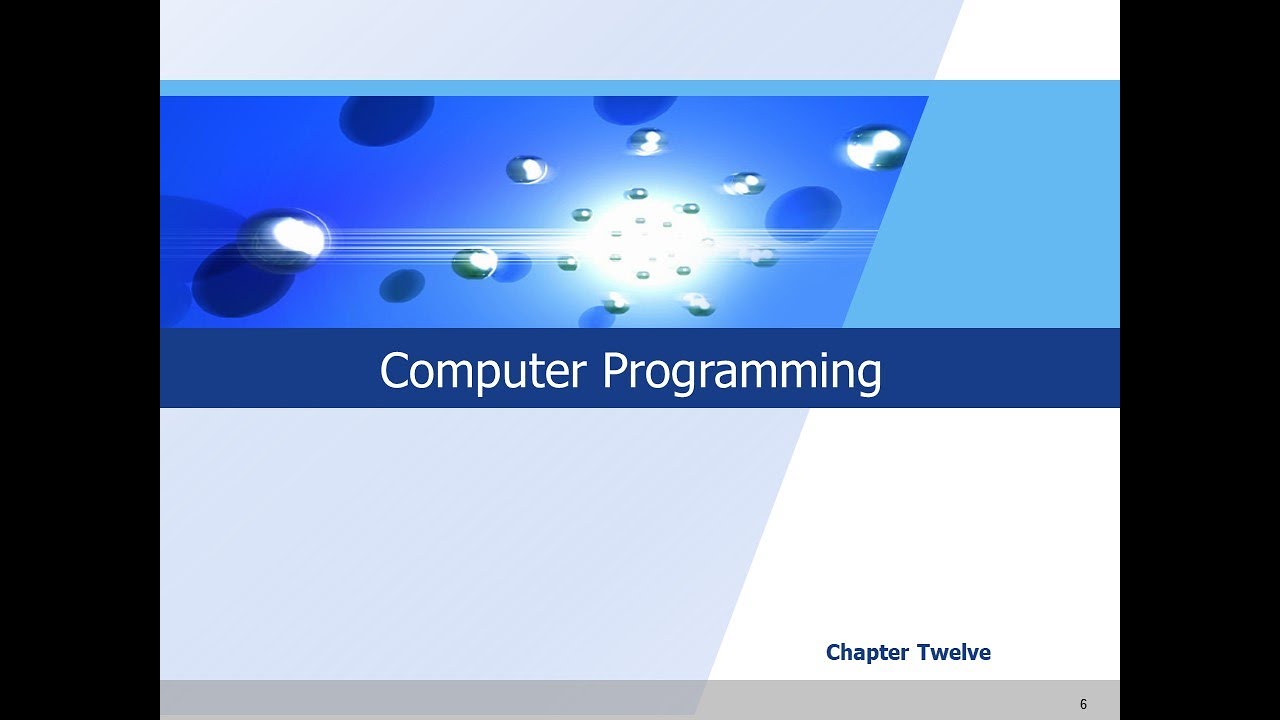 Introduction To Computer Science: Lecture No 10 - Chapter 12 - Computer ...