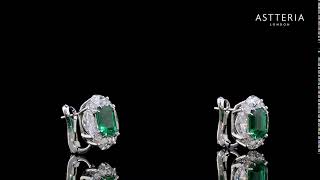 #JCEG05484501#  6.66CT Green Diamond Earrings Astteria