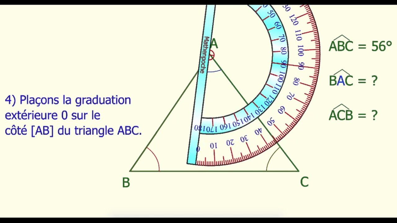 Mesurer Des Angles Dans Un Triangle - YouTube