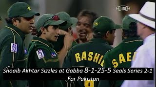 3rd ODI Decider 2002 II Shoaib Akhtar's Furious Spell at Gabba 8-1-25-5 II Pakistan vs Australia