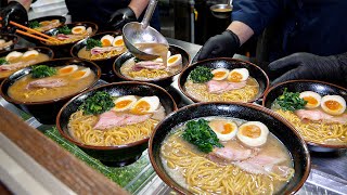 라멘 500그릇 매일 완판? 일본라멘 대회 1등! 미친 퀄리티 마제소바, 돈코츠 라멘 Amazing Japanese Ramen - Korean street food
