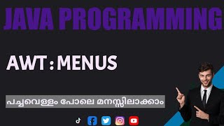 Awt Menu|Java Programming|Malayalam Tutorial