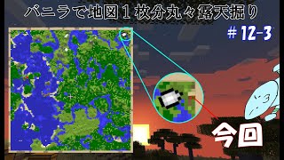 【作業用・睡眠用】バニラで地図1枚分丸々露天掘り #12-3/16384 【MINECRAFT】