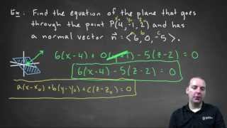 Equation of a Plane - Example 1, easy