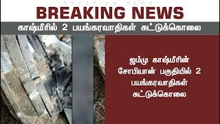 BREAKING NEWS:  ஜம்மு-காஷ்மீரில் பயங்கரவாதிகள் 2 பேர் சுட்டுக்கொல்லப்பட்டனர்! #JammuAndKashmir