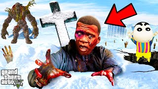 Franklin SURVIVE the ZOMBIE DISASTER in GTA 5 | SHINCHAN and CHOP