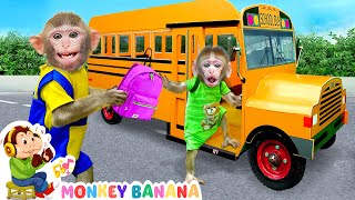 School Bus Rules | Wheel on the Bus Song | Monkey Banana Dance - Nursery Rhymes for Kids