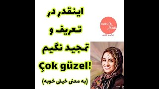 آموزش زبان ترکی استانبولی با شادی | اینقدر در تعریف و تمجید نگیم Çok güzel!