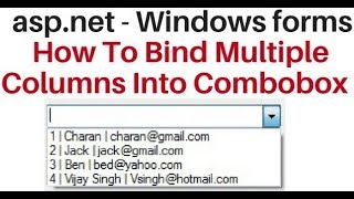 combobox multiple values bind from database sql server winforms c#
