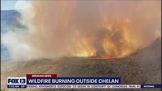 Wildfire burning outside Chelan, Washington | FOX 13 Seattle