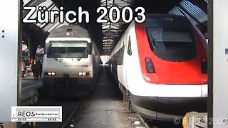 2003 [SDw] Bahnhof Zürich part 2 of 3 - Superb mix of Swiss and European Passenger trains!