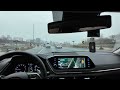 흰눈이 휘날리는 서울의 겨울 pov 드라이브 winter pov driving in seoul with white snow falling 4k asmr