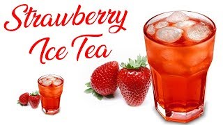 Super Tasty chilled Strawberry Ice Tea | Easy Cookbook