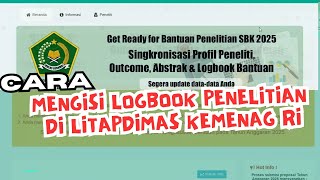 Cara isi Logbook Penelitian di Litapdimas Kemenag