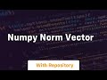numpy norm vector