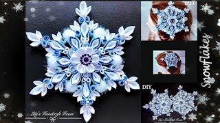 D. I. Y./Christmas Featured Handmade snowflake ❄headband /kanzashi🌺🌺：Lily’s Handcraft House