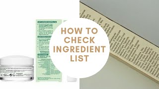INGREDIENT |How to check/read  ingredient list of any product easily |How to use incidecoder