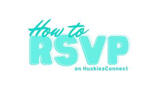How to RSVP to Events on HuskiesConnect