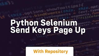 python selenium send keys page up