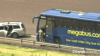 Bomb scare on the M6 - armed police surround coach in terror alert