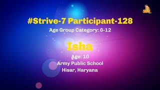 EGS KidStrive | Strive-7 Dance Competition 2022 | Participant-128 Isha