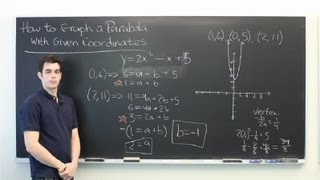 How to Graph a Parabola With Given Coordinates : All About Parabolas