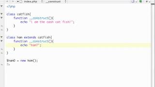 PHP Tutorial - 43 - Inheritance and Constructors