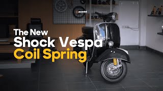 The New Shock Vespa Coil Spring! Pemasangan Shock Vespa Baru dari SCARLET RACING