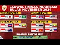 Jadwal Timnas Indonesia November 2024 - Senior Kualifikasi Piala Dunia 2026, Timnas Futsal AFF 2024