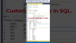 #SQL Using Cross Join to Create Calendar. #datascience #programming #coding #sqltutorial