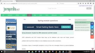 Spring framework: Explain the JDBC abstraction and DAO module | javapedia.net