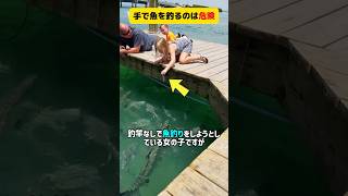 釣竿なしの釣りは本当に危険　#shorts