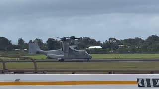 US Marines Bell Boeing MV-22B Osprey tilt-rotor aircraft - VMM-363 Lucky Red Lions - Mackay Airport