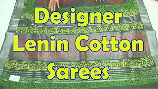 మంచి ధరలో లెనిన్ కాటన్ చీరలు చాల కొత్తగా  || Latest Good Looking Lenin Cotton Sarees