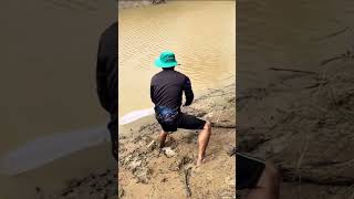 Got a very big fish/បានត្រីធំណាស់