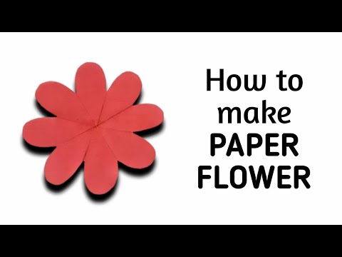 How to make simple & easy paper flower - 1 | Kirigami / Paper Cutting Craft Videos & Tutorials. How to make simple & easy paper flower - 1 | Kirigami / Paper Cutting Craft Videos & Tutorials.