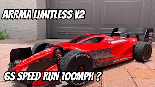 Arrma Limitless V2 6s Speed Run Can it Hit 100MPH on 6s?