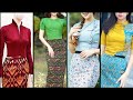 Stunning and gorgeous printed traditional Myanmar dresses ideas and adorable Burmese dresses part 2