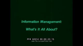 COMPUTER INFORMATION MANAGEMENT 1981 WORD PROCESSING EDUCATIONAL FILM  60314