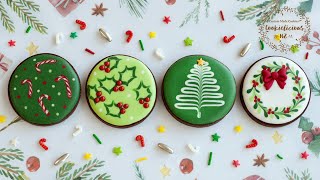 Simple & Easy Christmas Cookies ~ 4 Designs of Wet-on-wet Techniques