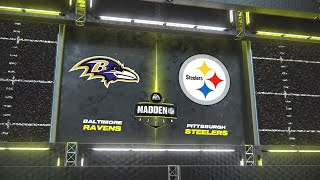 Madden NFL 24 - Baltimore Ravens Vs Pittsburgh Steelers Simulation PS5 All-Madden (Updated Rosters)