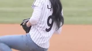 Twice nayeon playing baseball