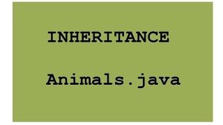 Java: Inheritance explained with Animals.java