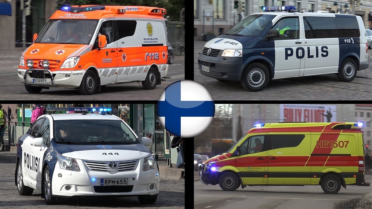 Helsinki Police And Ambulance Responding (collection) - YouTube