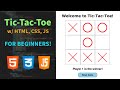Create Tic Tac Toe with HTML, CSS, and JavaScript | Tutorial for BEGINNERS