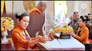 เจ้าคุณพระสินีนาฏ พิลาสกัลยาณี เดินทางมาบำเพ็ญกุศลถวายผ้าไตรและเครื่องสังฆทาน