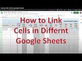 How to Link Cells in Different Google Sheets